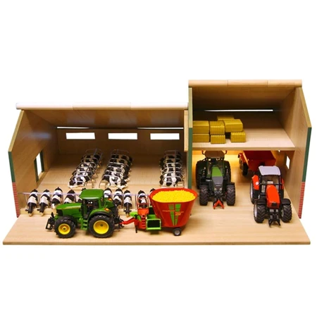 KIDS GLOBE 1:32 CATTLE & MACHINERY SHED - Image 2