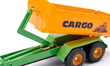 SIKU 1:50 FENDT TRACTOR WITH HOOKLIFT TRAILER & CARRIAGE - Image 2