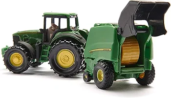 SIKU 1:87 JOHN DEERE TRACTOR with BALER - Image 2