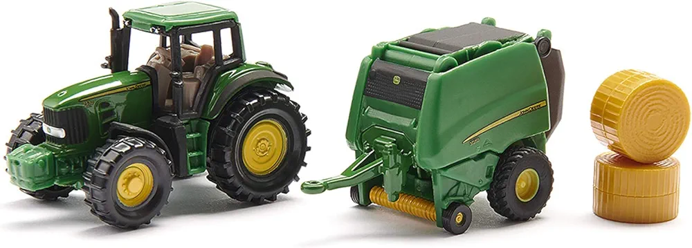 SIKU 1:87 JOHN DEERE TRACTOR with BALER - Image 4