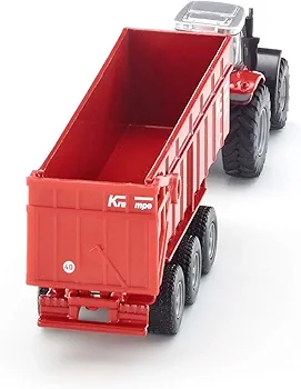 SIKU 1:87 MASSEY FERGUSON TRACTOR W/KRAMPE TRAILER - Image 2