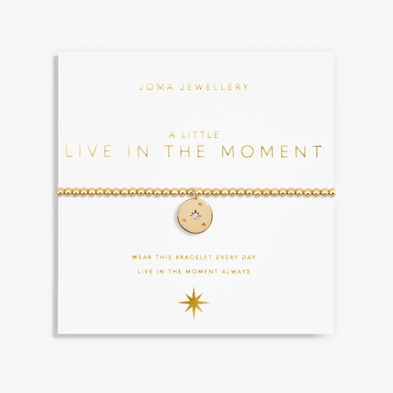 Joma A Little 'Live In The Moment' Bracelet In Gold Plating