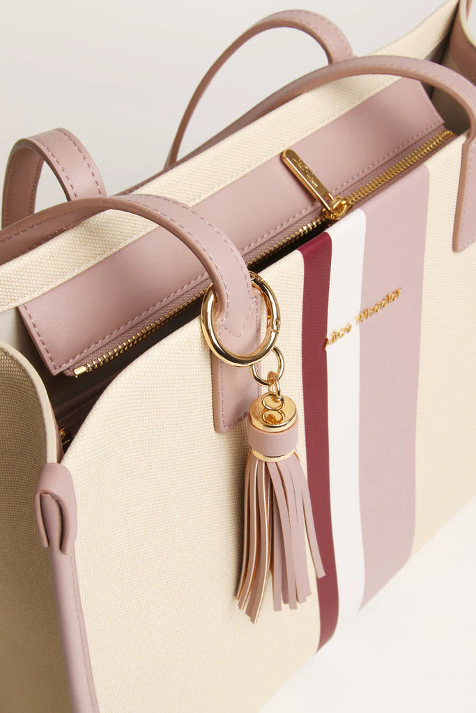 Alice Wheeler AW6123 Pink Amalfi Stripe Tote Bag - Image 2