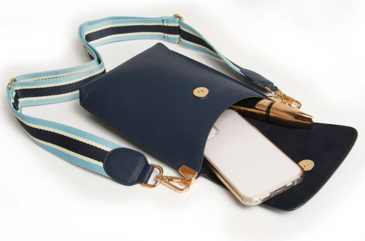 ALICE WHEELER LONDON  Navy - Brompton Honeycomb Cross Body Bag - Image 2