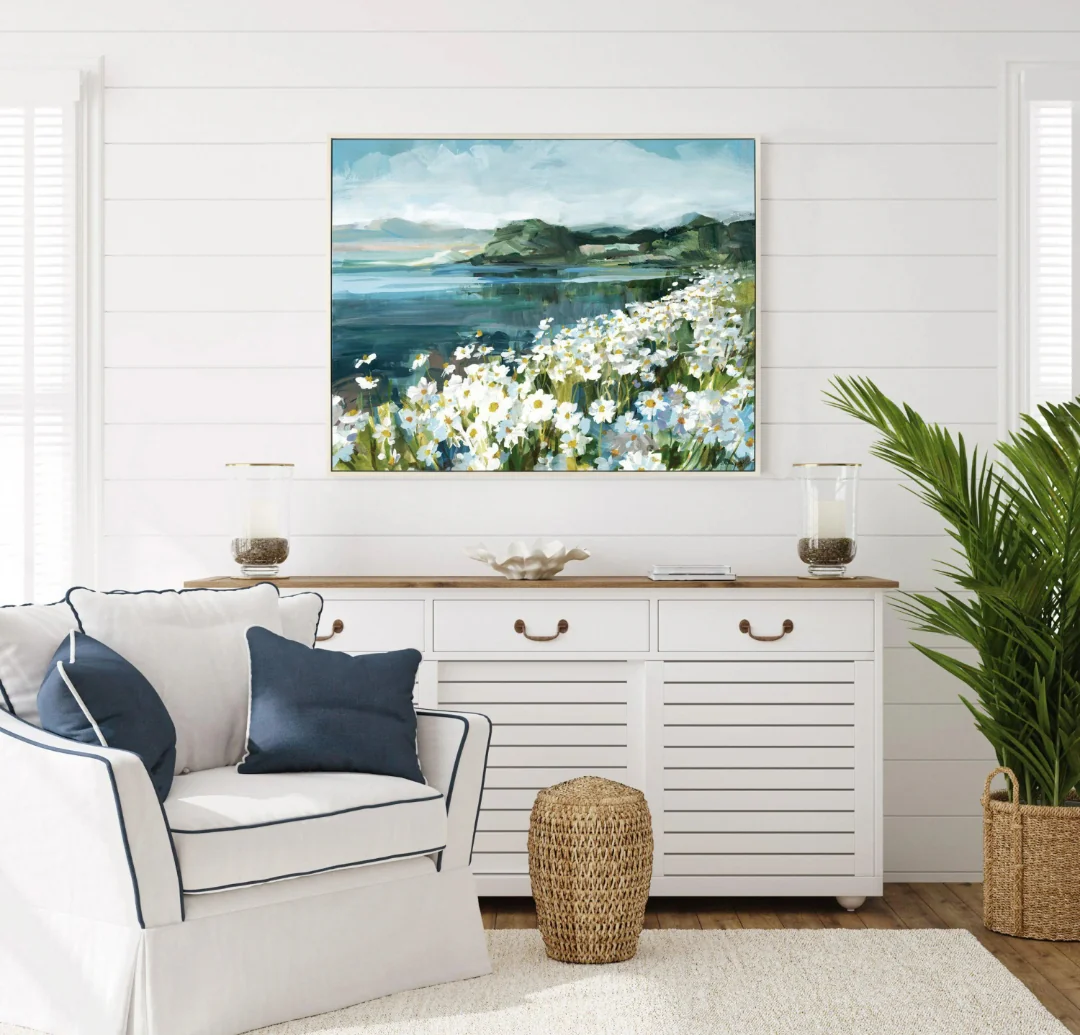 ART MAR Wild Daisy Bay Framed Canvas - Image 2