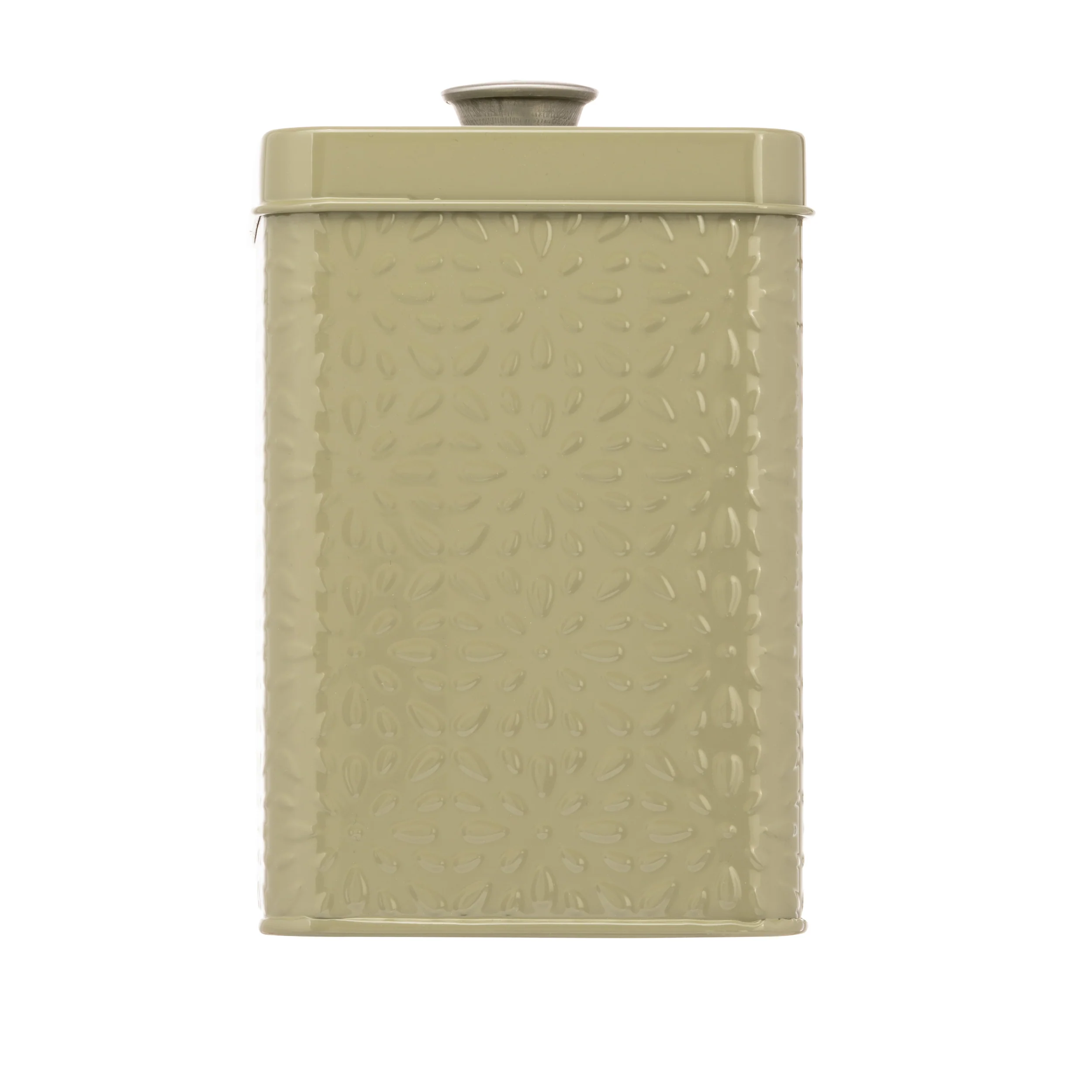 ARTISAN STREET EMBOSSED STORAGE CANISTER MOSS GREEN