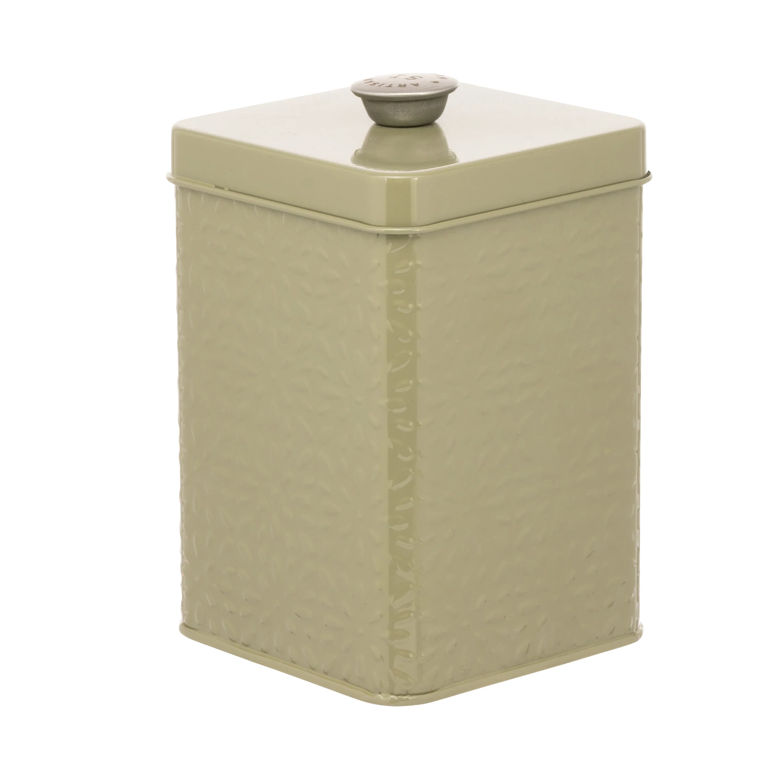 ARTISAN STREET EMBOSSED STORAGE CANISTER MOSS GREEN - Image 2