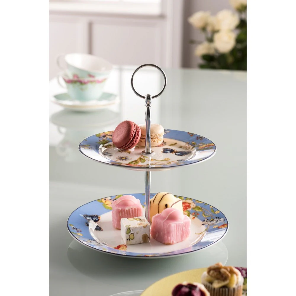 Aynsley Cottage Garden 2 Tier Cake Stand - Image 2