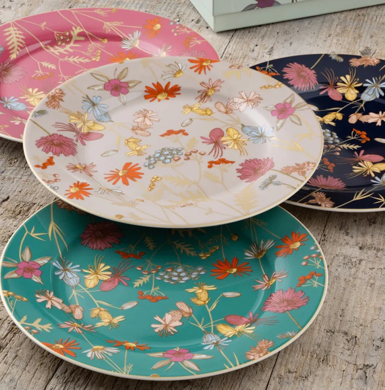 Aynsley Golden Meadow Tea Plates x4 - Image 2