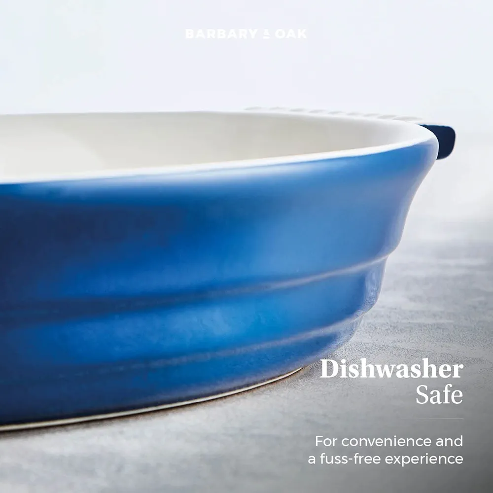 Barbary and Oak Oval Oven Dish, Set of 2 Blue - Image 2