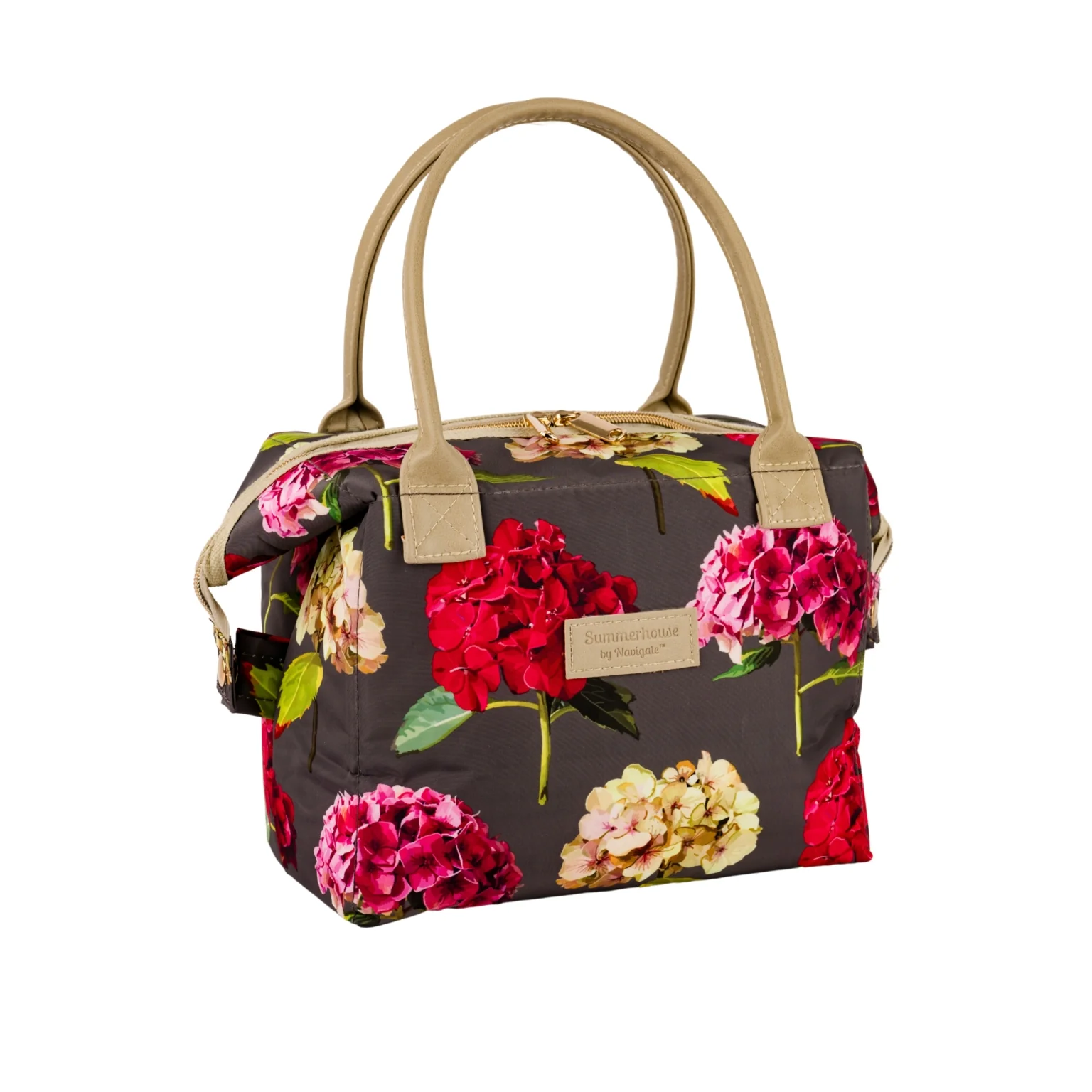 Beau SK Hydrangea Convertible Lunch Bag Dark Stone - Image 2