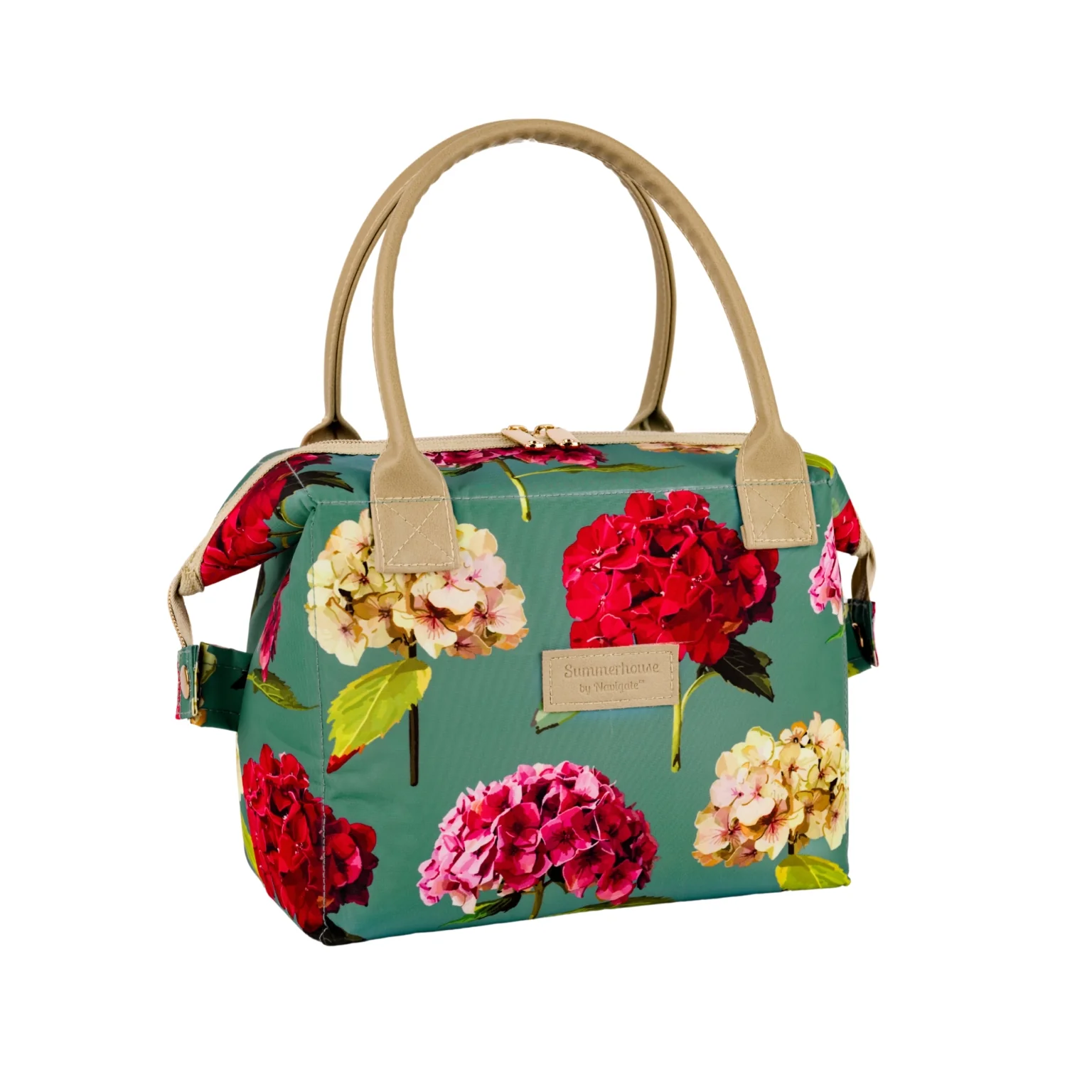 Beau SK Hydrangea Convertible Lunch Bag Teal - Image 2