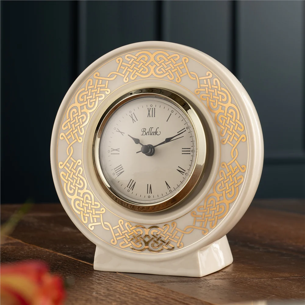 Belleek Classic Celtic Gold Clock - Image 2