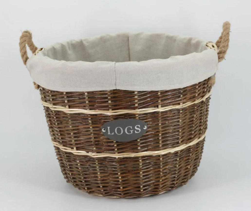Beu Willow Rd Log Basket Brown