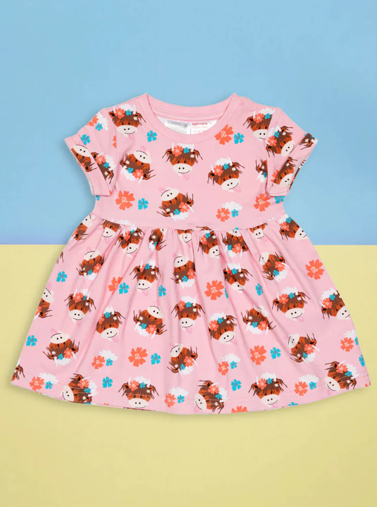 Blade & Rose Bonnie Highland Cow dress 4-5 years