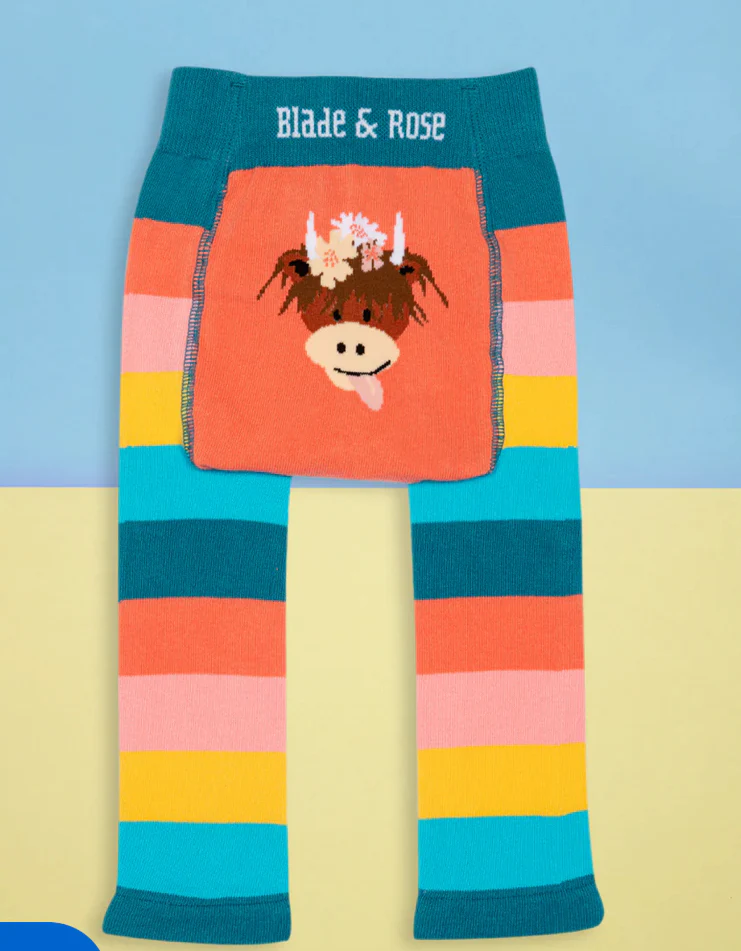 Blade & Rose Bonnie Highland Cow Leggings 0-6 months