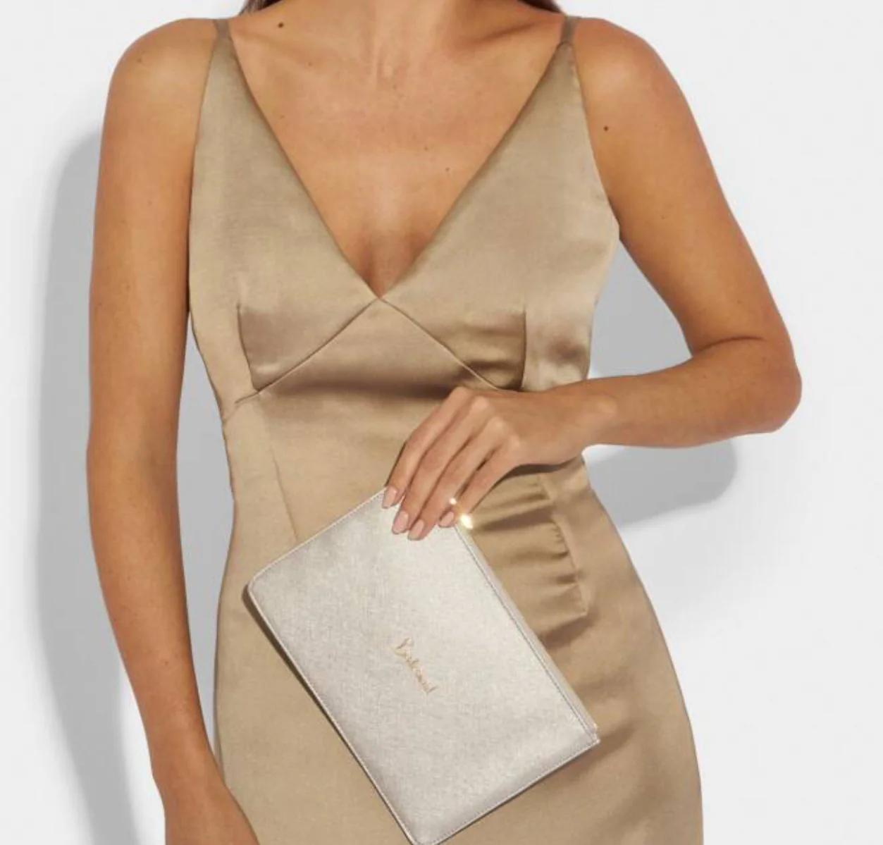 Bridal Perfect Pouch Bridesmaid Silver