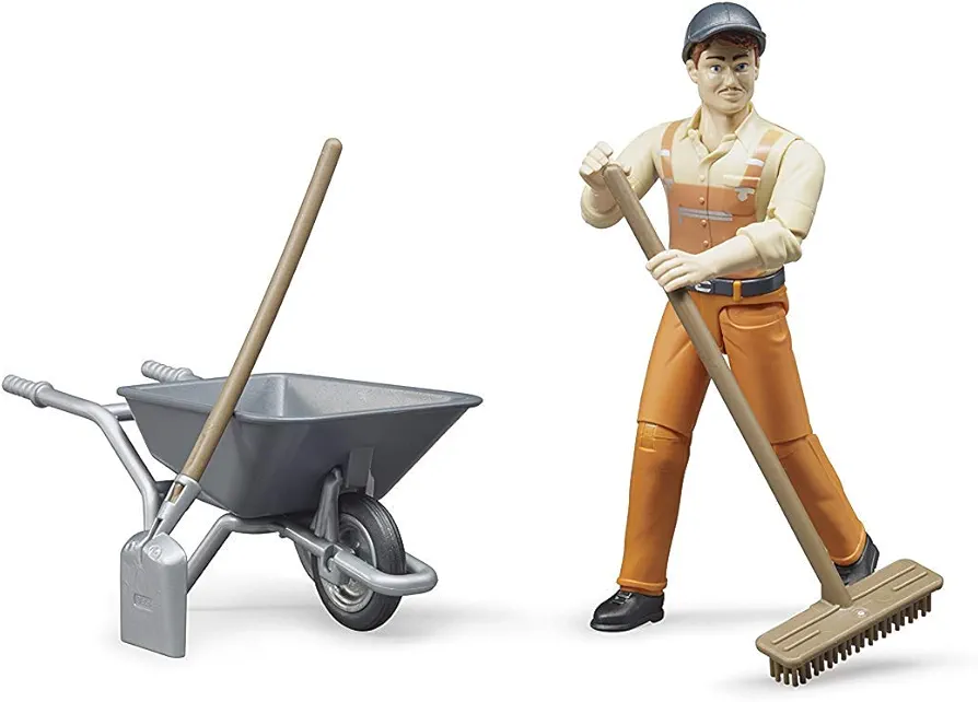 BRUDER FIGURE SET - MUNICIPAL WORKER - Image 3