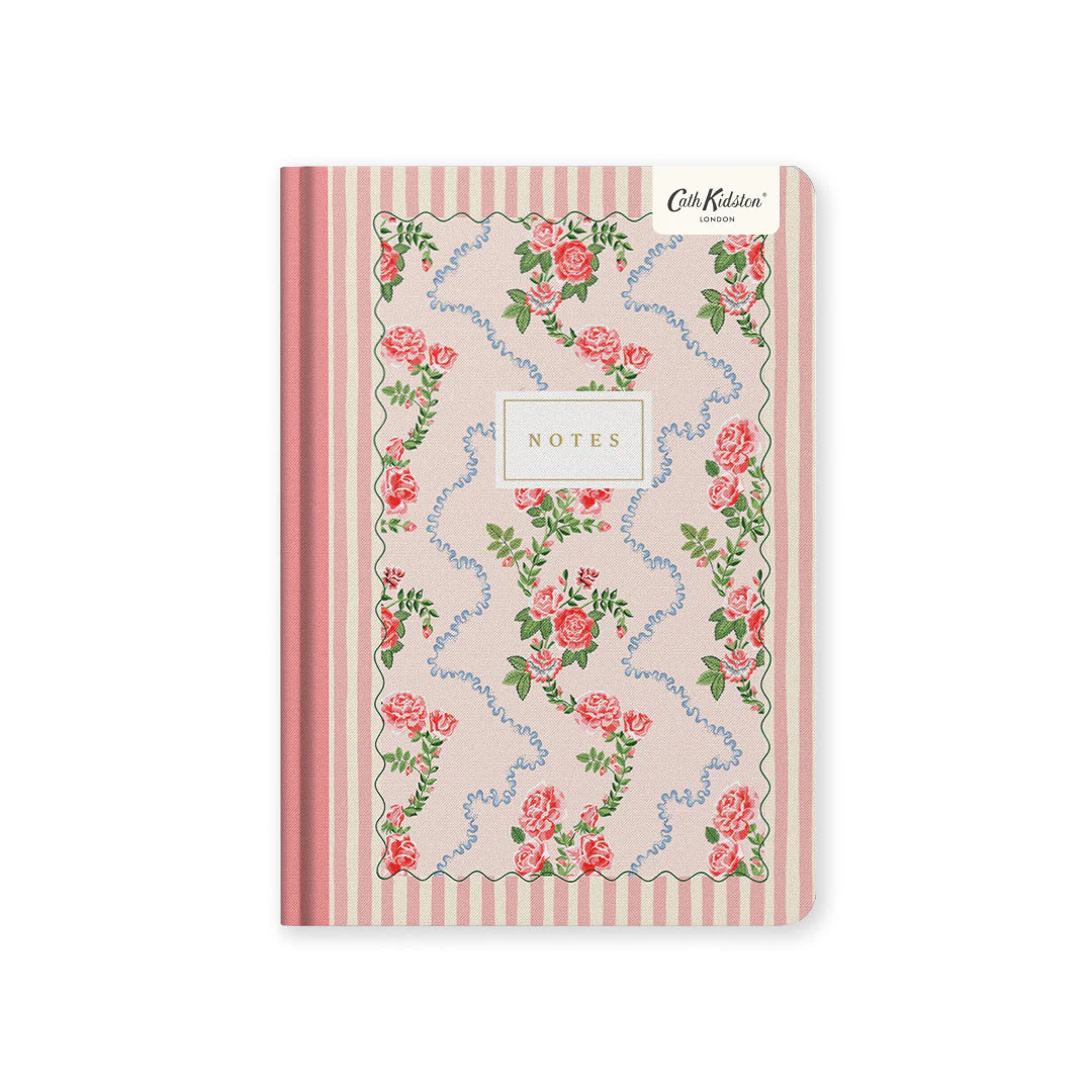 Cath Kidston Rose Flutter Stripe Premium Hardback Notebook