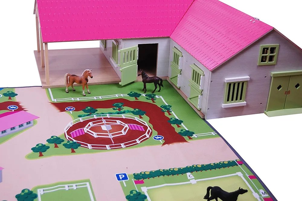 KIDS GLOBE PLAY MAT HORSE RIDING SCHOOL 100 X 150 cm - Image 3