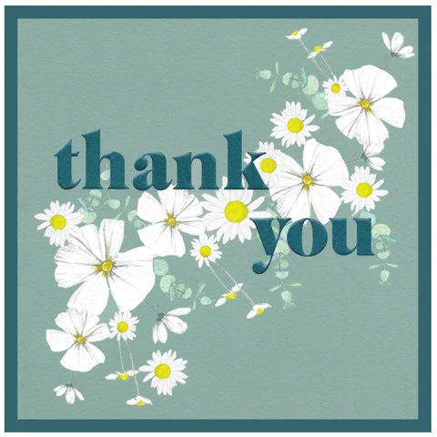 Cinnamon Aitch Apple Blossom Card Thank You cosmos mix
