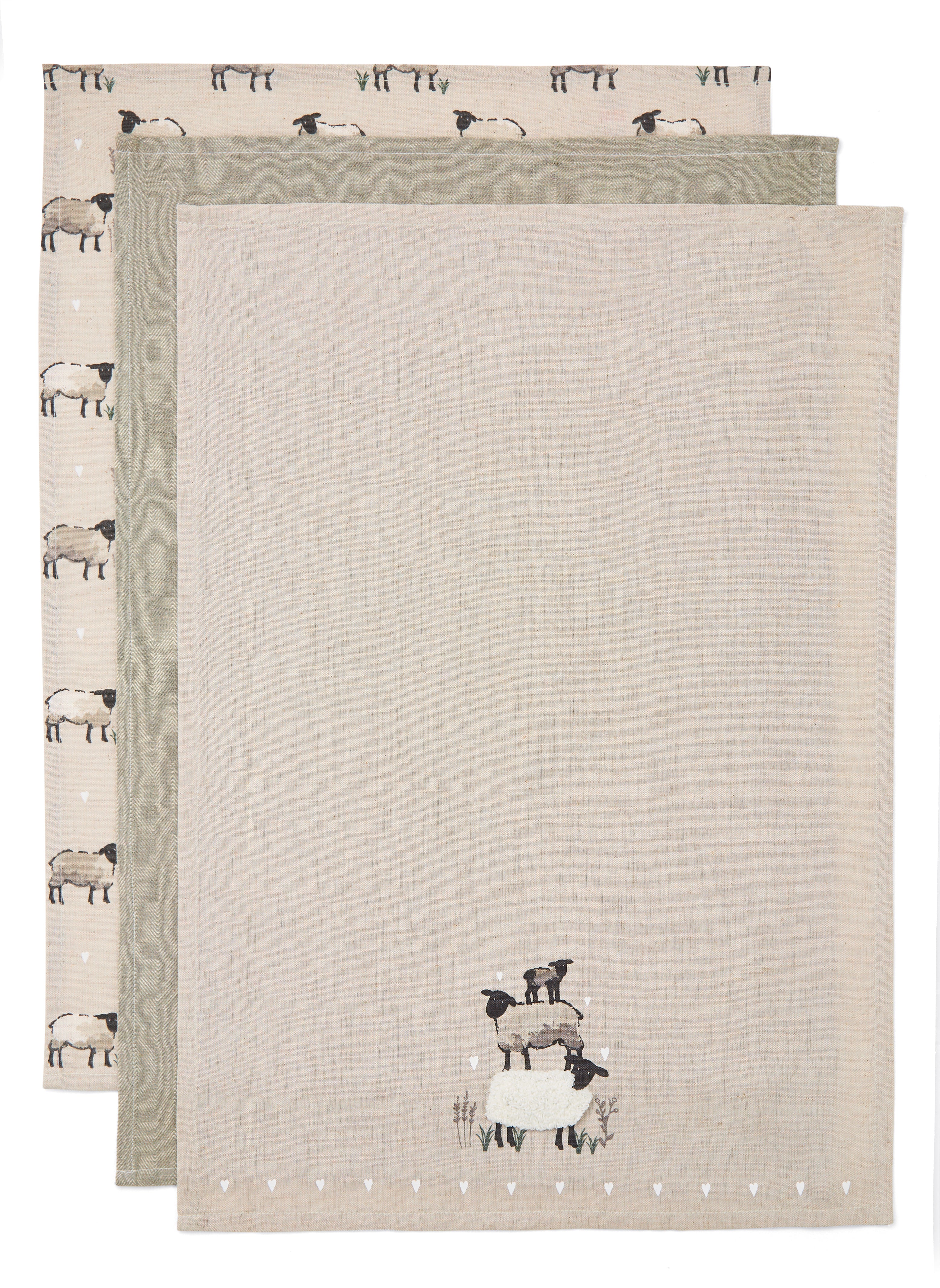 Cooksmart HIGHLAND SHEEP - 3 PACK TEA TOWELS - Image 2
