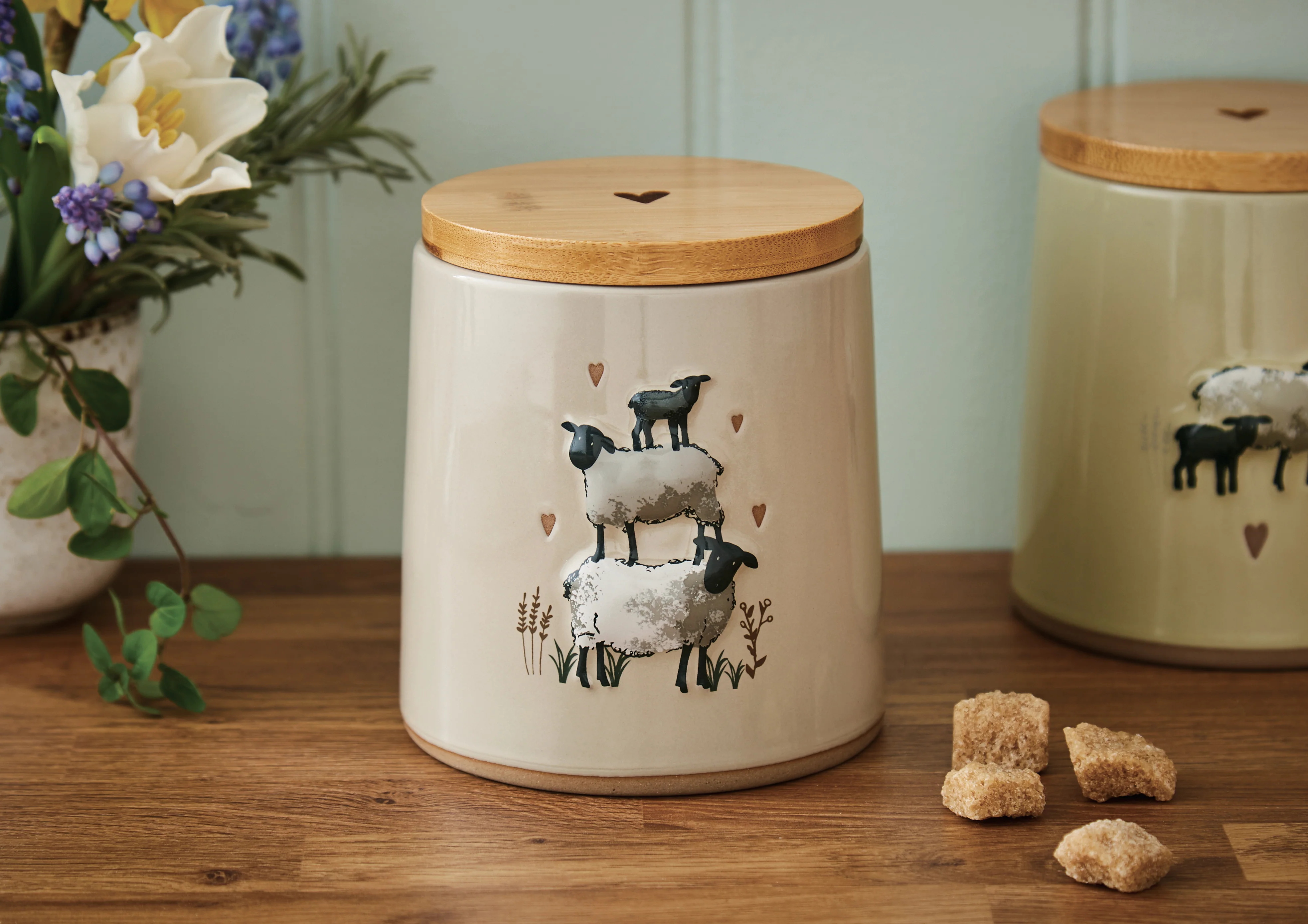 Cooksmart HIGHLAND SHEEP - CERAMIC CANISTER BEIGE - Image 2