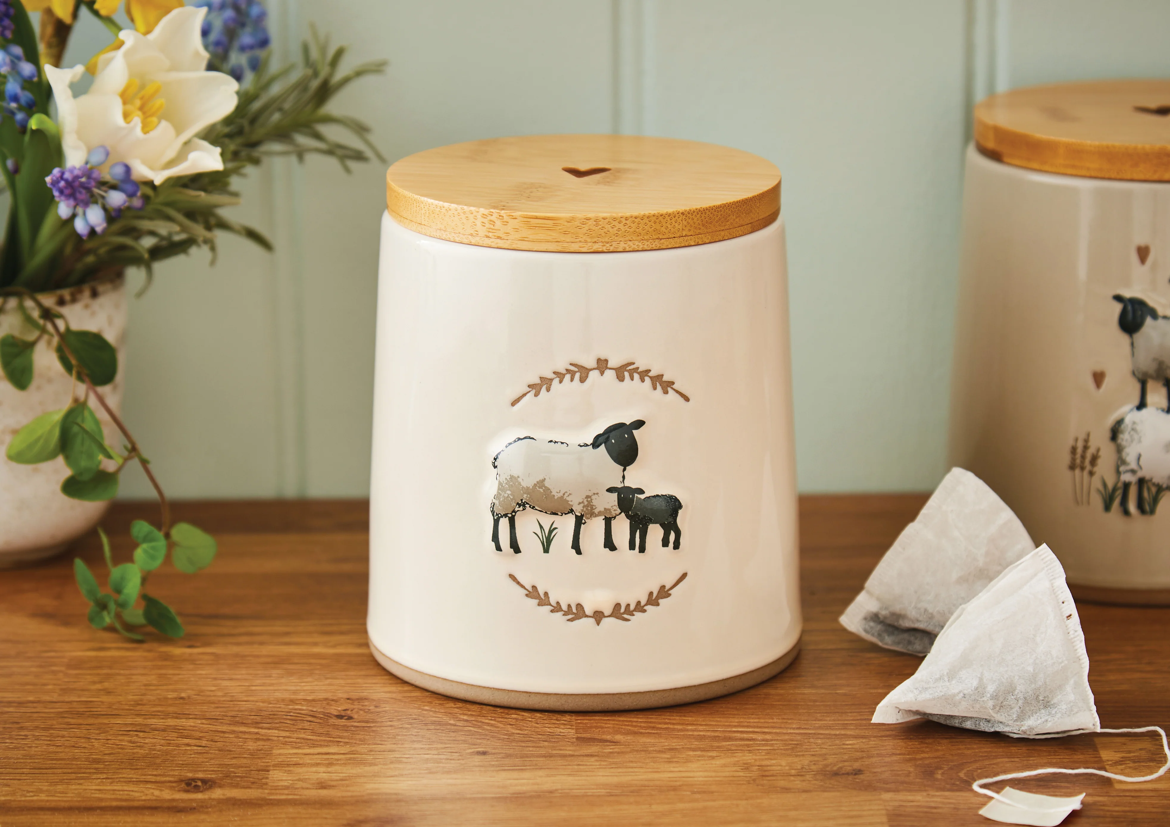 Cooksmart HIGHLAND SHEEP - CERAMIC CANISTER CREAM - Image 2