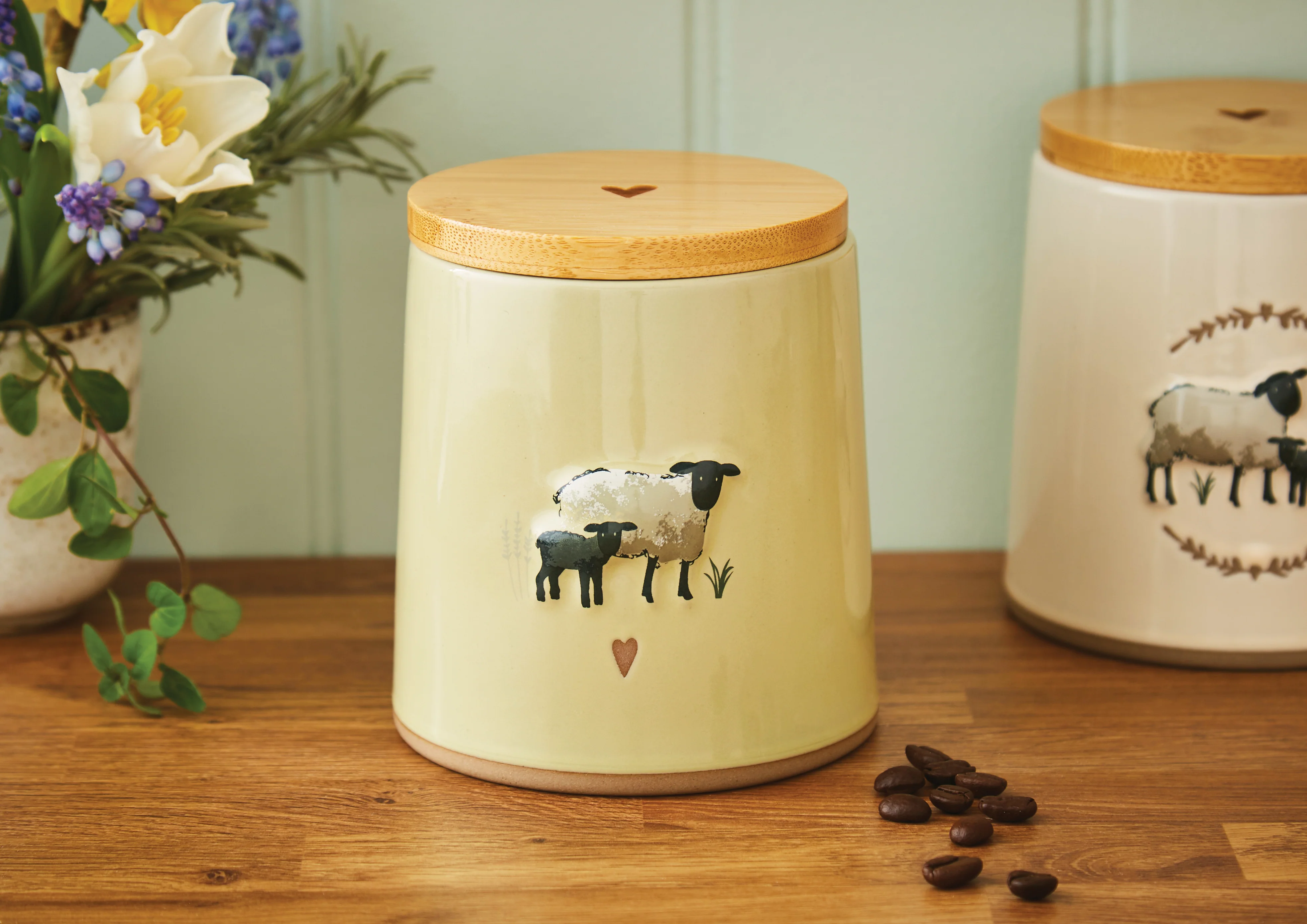 Cooksmart HIGHLAND SHEEP - CERAMIC CANISTER SAGE - Image 2
