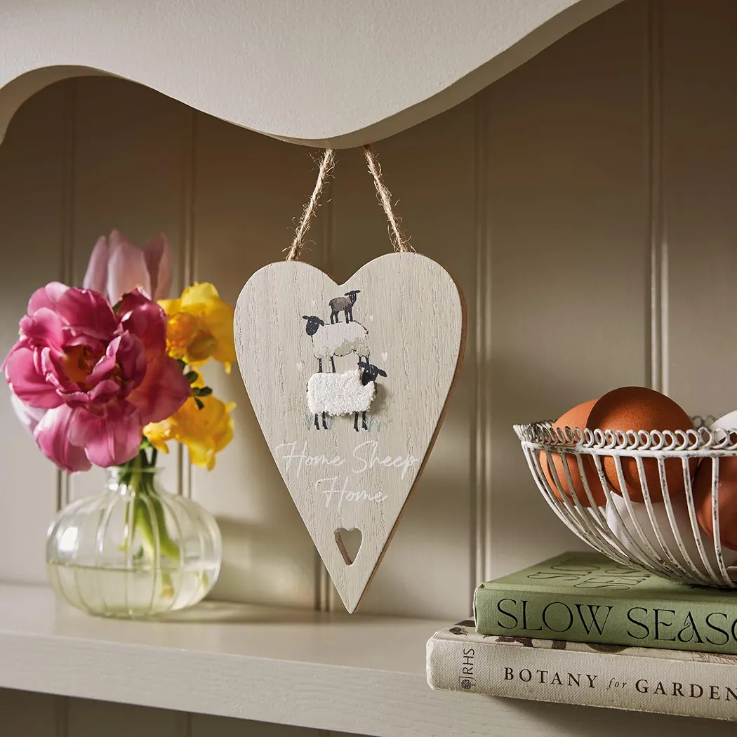 Cooksmart Highland Sheep Plaque Home Sweet Home
