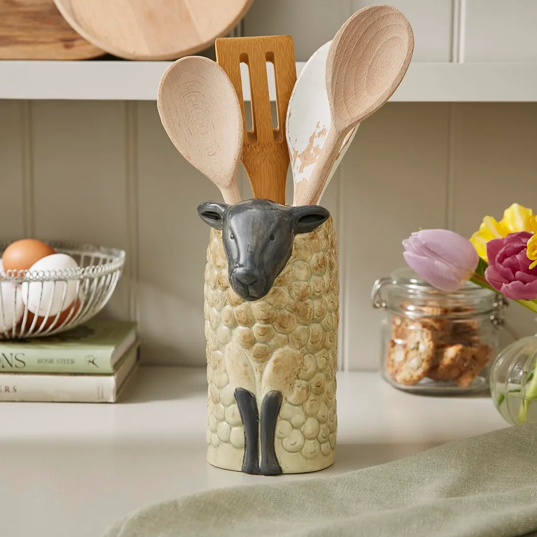 Cooksmart Highland Sheep Utensil Pot/ Vase - Image 3