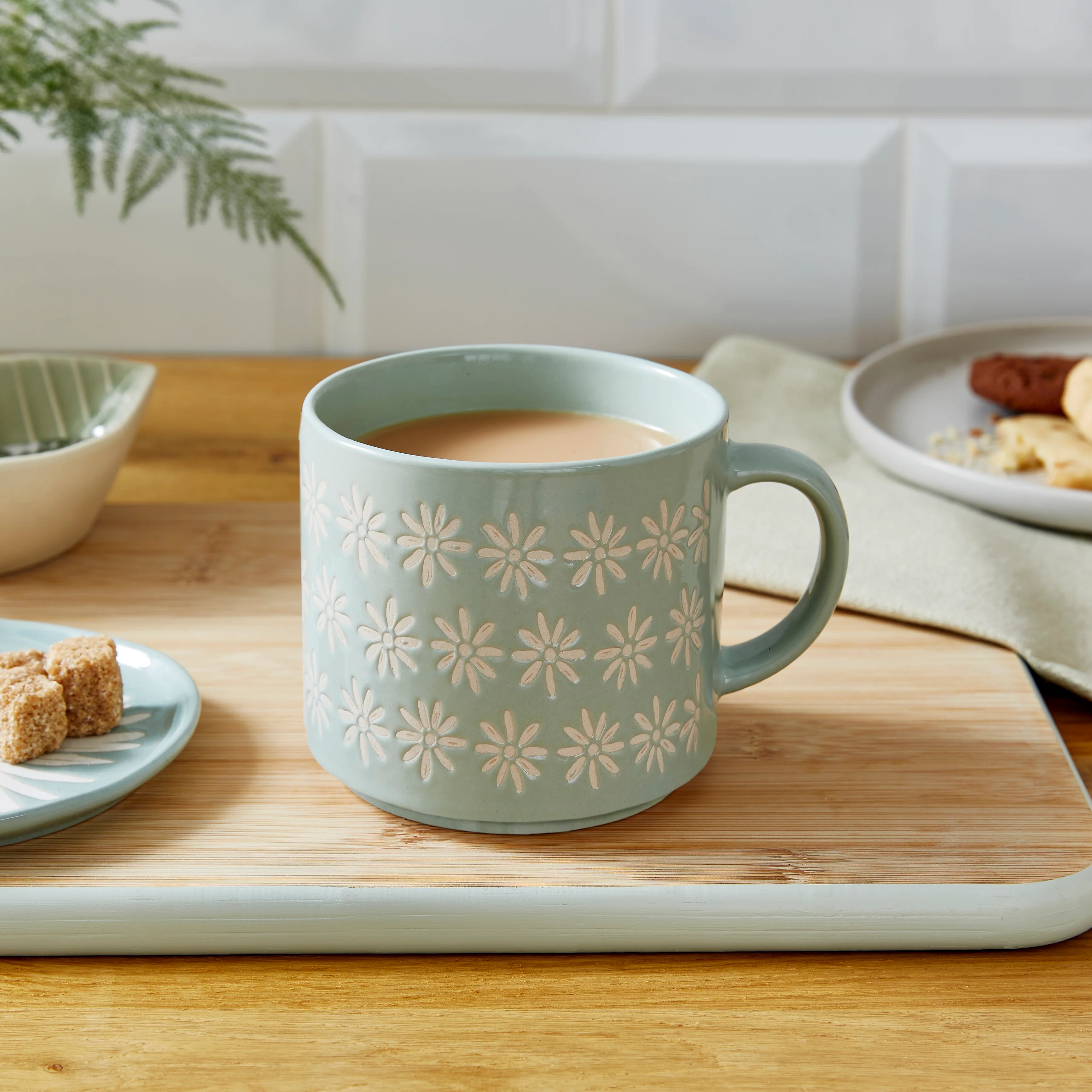 Cooksmart Homestead Stacking Mug Grey Blue - Image 2