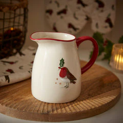 Cooksmart Xmas Robin Retreat - Ceramic Jug Large - Image 2