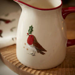 Cooksmart Xmas Robin Retreat - Ceramic Jug Large - Image 3