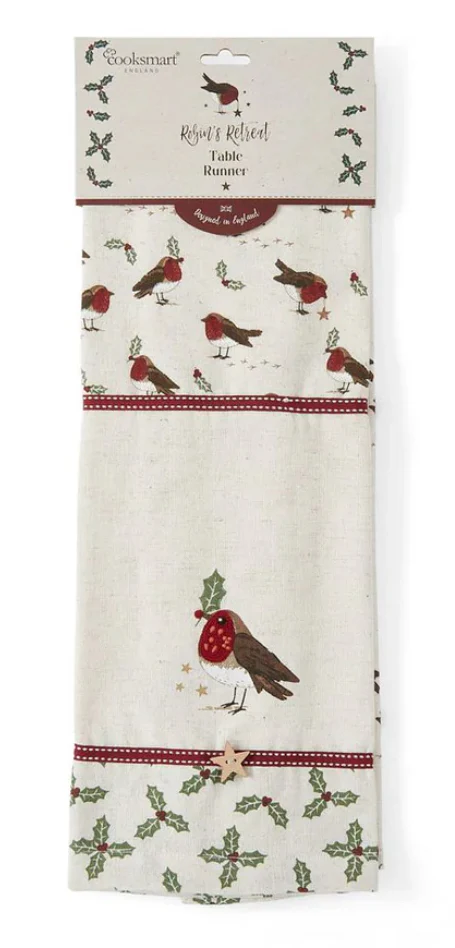 Cooksmart Xmas Robins Retreat - Table Runner