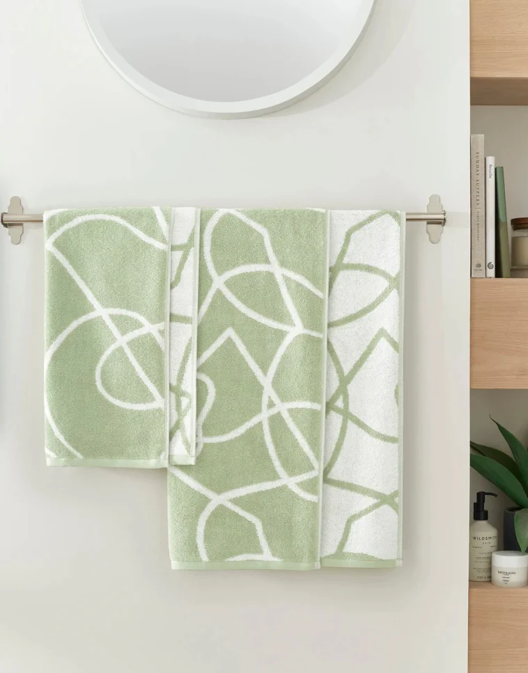 Copenhagen Home Pablo 100% Organic Cotton 550gsm Bath Towel Sage Green