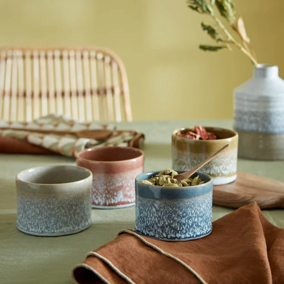 DENBY KILN ACCENTS SLATE SMALL ROUND SUGAR POT - Image 3