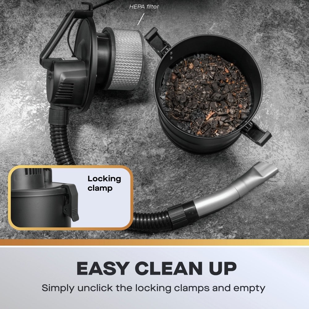 Daewoo 6L Fireplace Ash Vacuum Cleaner with Hepa Filter, 600W - Image 3