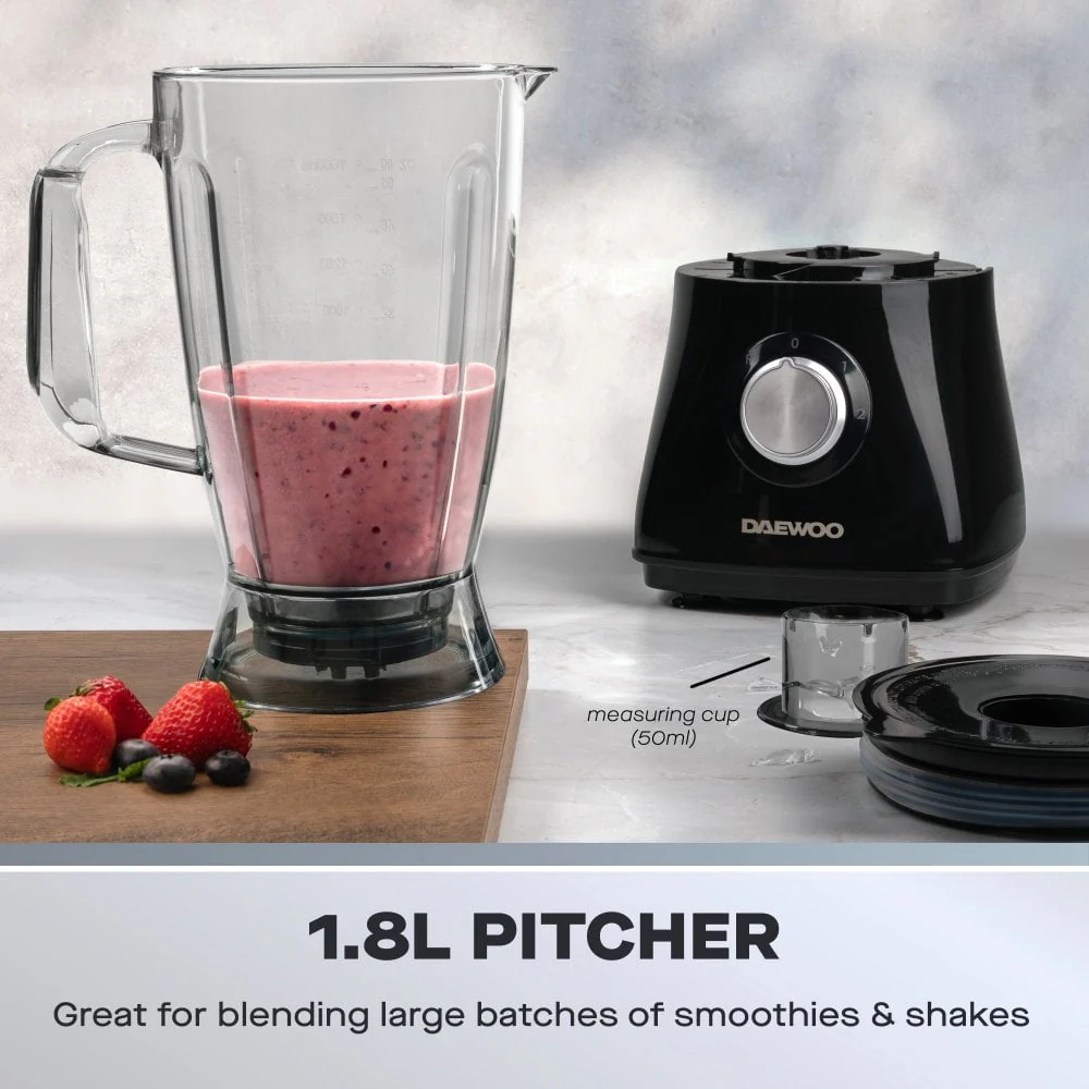 Daewoo 750W 2L Food Processor & 1.8L Blender Combo - Image 4