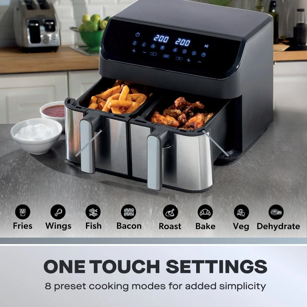 Daewoo 9L Digital Double Drawer Air Fryer - Image 3