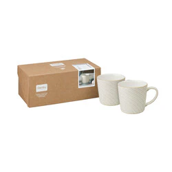 Denby Impression Cream Set Of 2 Spiral Large Mug - Image 2