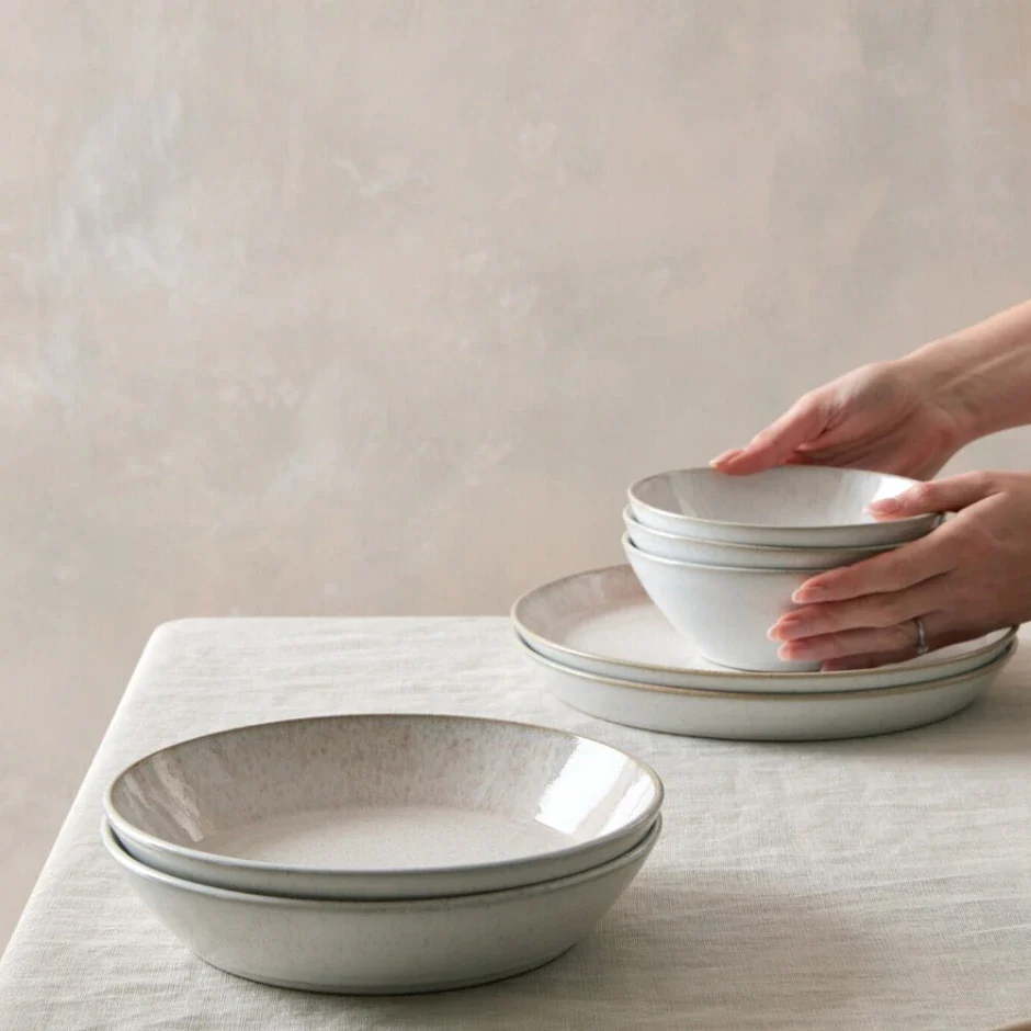 Denby Kiln Coral Set of 4 Pasta Bowl - Image 3
