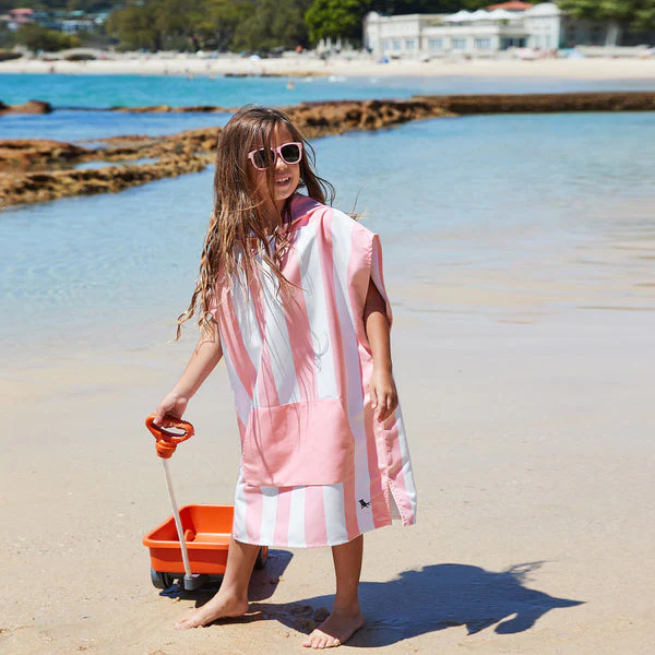 Dock & Bay Poncho - Kids - Malibu Pink Small (Age 3 to 5) (66x49cm) - Image 6