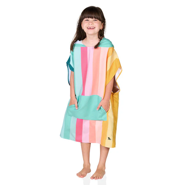 Dock & Bay Poncho - Kids - Coastal Candy Medium (Age 6 to 10) (75x55cm) - Image 2