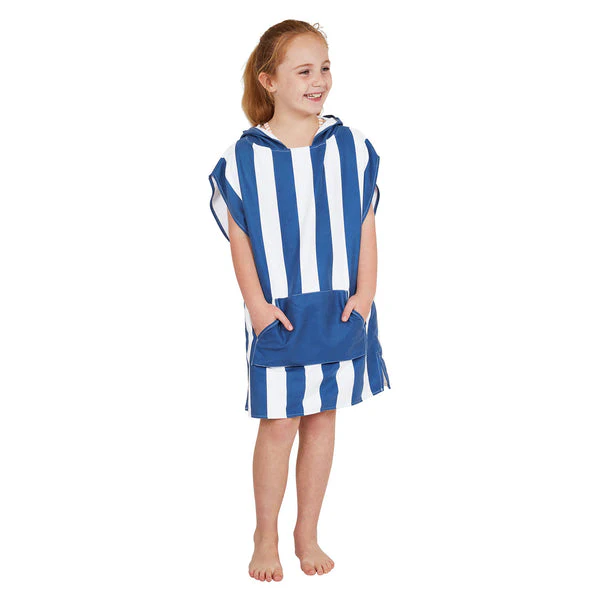 Dock & Bay Poncho - Kids - Whitsunday Blue Medium (Age 6 to 10) (75x55cm) - Image 2