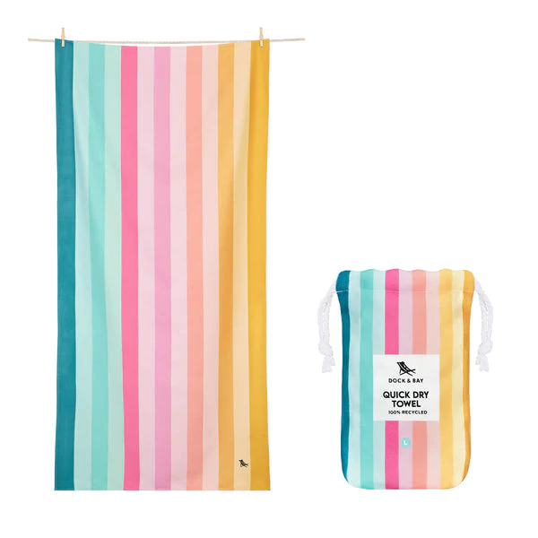 Dock & Bay Quick Dry Towel - Coastal Candy Large