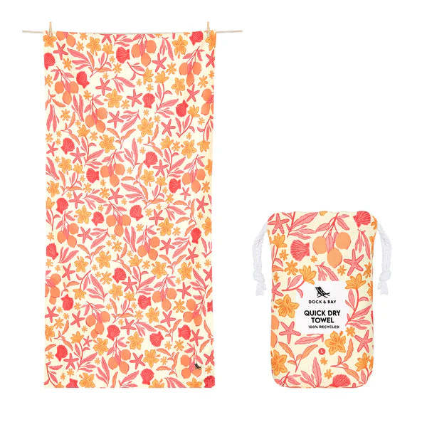Dock & Bay Quick Dry Towel - Tangerine Tide Extra Large