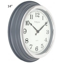 Dun 14” Grey classic wall clock