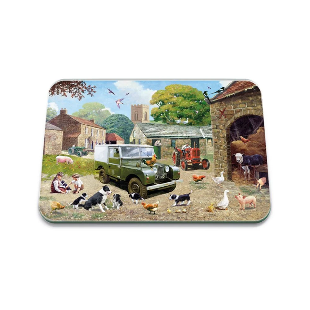 EDD DOWN ON THE FARM LARGE GLASS WORKTOP PROTECTOR 40x50CM
