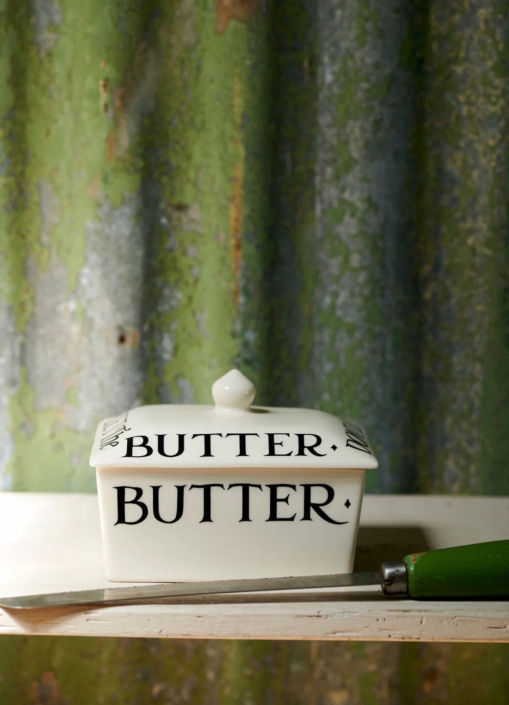 Emma Bridgewater Black Toast Half a Pound Small Butter Dish